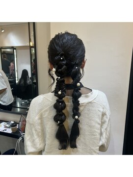 サロンドミルク 溝の口店(salon de MiLK) 編みおろしツインスタイル