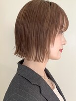 ノラギンザユー(NORA GINZA/U)&nbsp;切りっぱなし外ハネボブ艶暗髪シースルーバング