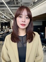 ガーデントウキョウ(GARDEN Tokyo) ミディアムレイヤー/前髪なし/小顔カット/ココアベージュ