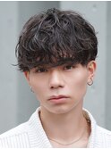 原宿シャドウパーマ無造作パーマラウンドマッシュウルフ20代