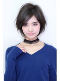 斜めバングのひし形ボブをエアリーに♪藤沢　大人クール女子