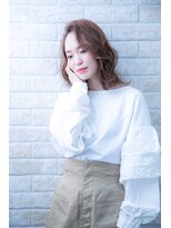 ソア 武蔵小杉(SOAR) ブルージュカラー黒髪斜めバングひし形ワンレンフェミニンボブ