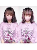 地雷系ピーチピンク#シールエクステ#セクションカラー#美髪#札幌
