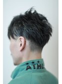ソフトツイストスパイラルツーブロックショート
