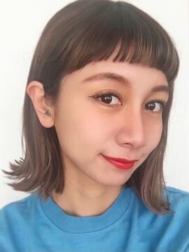 リンド 習志野市 京成大久保(Lind) ２０代３０代４０代５０代小顔ミディアム外ハネボブアッシュ