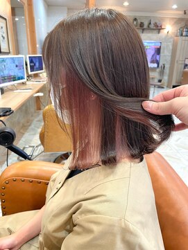 シャンティ 平岸店(Shanti) 外ハネボブ×ピンクインナーカラー