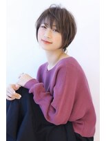 オーロ 緑地公園店(ORO)&nbsp;ローライトアッシュブラウン大人かわいい小顔ワンサイドショート