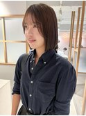 "久保田"あご下ボブまとまるヘア顔まわりカットシースルーバング