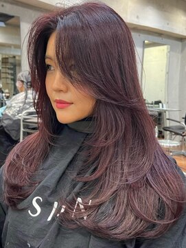 サイン 渋谷(SIGN) レイヤーカットイヤリングカラーインナーカラーケアブリーチ