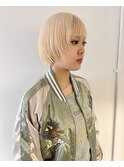 抜きっぱなしブロンド/ホワイトブロンド/ショートウルフ