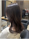 ミルクティーベージュカラーくびれヘアグレージュカラー韓国