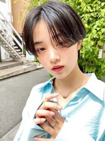 ロシェ 横浜店(loche)&nbsp;ウェットヘア オリーブベージュ×前髪ショート×横浜