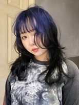 キャロルガーデンズ ボコカ 表参道(Carroll Gardens bococa)&nbsp;ルーツカラー　ブルーブラック　レイヤー