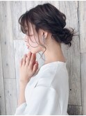 後れ毛がかわいい♪お呼ばれボブアレンジ