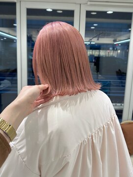 ガーデンヨコハマ(GARDEN YOKOHAMA) ハイトーンピンクこなれミディアムボブブリーチイメチェンボブ