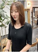 ラベンダーブラウンアッシュオリーブ顔周りレイヤー都島