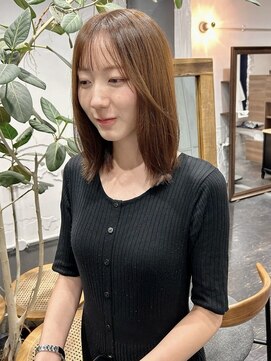 アルコイリスバイドールヘアー(ARCOIRIS by Dollhair) ラベンダーブラウンアッシュオリーブ顔周りレイヤー都島