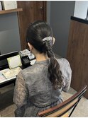 ~お呼ばれタイトポニー~