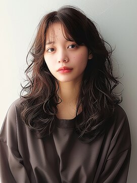 クラン 岡本(Chlan) 似合わせレイヤーカット×美髪ウェーブヘア