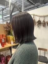 リンダ(LINDA)&nbsp;切りっぱなしボブ/ラベンダーカラー/イルミナ[札幌美容室LINDA]