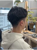 メンズカットツイストスパイラルパーマニュアンスパーマショート