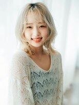 デバイス 東川口(DEVICE)&nbsp;ゆるふわレイヤー×ホワイトブリーチカラー