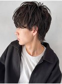 モテ髪ブルーブラックスペインカール爽やかヘア大人清潔感◎
