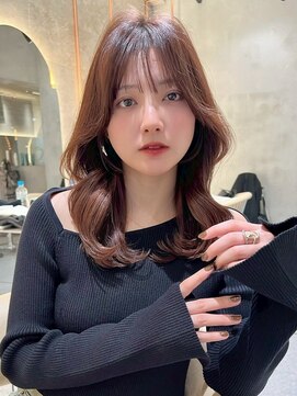 レーヴバイロンド 仙台(Reve by Lond) レイヤーカットココアベージュ小顔前髪カット仙台髪質改善