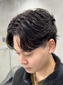 フェザーパーマ/毛流れパーマ/広島メンズ