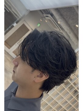 フィフスパーク(fifth PARK) 渋谷men'sメンズパーマフェザーパーマfifthセンターパート微分け