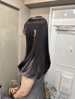 ファビ 渋谷(Fab)&nbsp;くびれヘア/暗めカラー/アプリコットオレンジ/縮毛矯正