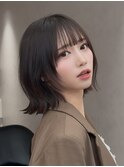 レイヤーボブ/ラテグレージュ/韓国巻き/顔周りカット/池袋