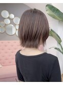 ココアベージュ/オリーブグレー/小顔/大阪/梅田/レイヤーボブ