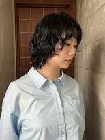 マイル 渋谷(mile)&nbsp;【SATSUKI】ショートウルフ/エアリーパーマ/ダークネイビー