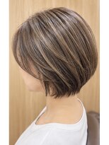 アルファ 深井店(ALPHA)&nbsp;大人の丸みショートボブ×立体感ハイライト