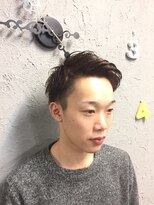 ヒロギンザ 浜松町店(HIRO GINZA)&nbsp;アップバング七三ショートヘア<メンズ/浜松町/理容室/ヒロ銀座>