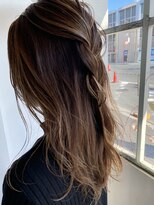 ヘアーエポック(hair epoque) 外国人風バレイヤージュハイライトカラーアッシュグレージュ