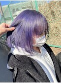 パープルカラー/ボブショート/ハイトーン
