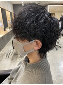 メンズマッシュパーマ波巻スパイラルパーマニュアンスパーマ
