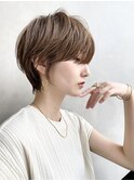 大人可愛い20代30代40代50代小顔ショートボブ丸みショートくびれ