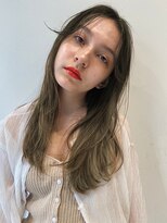 ローウェ 二子玉川(Louwe)&nbsp;ボブ/大人かわいい/フェザーバング/透け感グレージュ