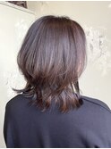 切りっぱなしボブ/エアリーロング/美髪/ピンクブラウン/観音寺