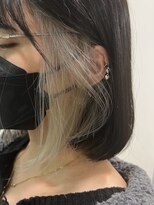 イマジン 川越(IMAGINE)&nbsp;20代30代40代小顔カットインナーカラー透け感ナチュラルボブ