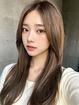 リンク(LinQ) ワンカールレイヤー美髪エアリーロングカーキブラウン