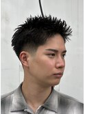 ローフェードスパイキーショート　メンズ短髪ヘア
