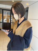 ladies/寒色系カラーシースルーバンク艶感ストレート透明感