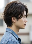 メンズ、スパイキーショート、ニュアンスパーマ、ツーブロック