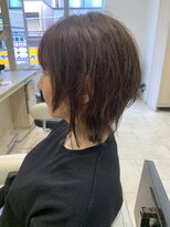 アッシュ 仙川店(Ash)&nbsp;30代40代50代大人可愛いくせ毛オリーブベージュレイヤーショート