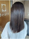 セミロング髪質改善トリートメントストレートツヤ髪艶髪艶カラー