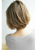 《30代40代》丸み大人ショート×ハイライト